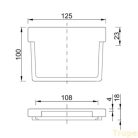 Rácsos folyóka műanyag végzáró 105 mm