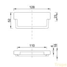 Rácsos folyóka műanyag végzáró 55 mm