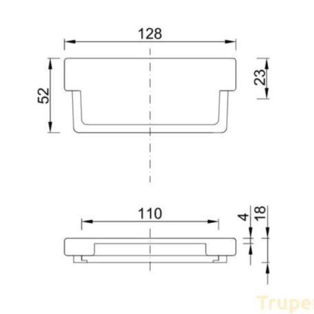 Rácsos folyóka műanyag végzáró 55 mm