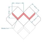 Síkpala, Sarkított négyzetpala 40x40 szürke