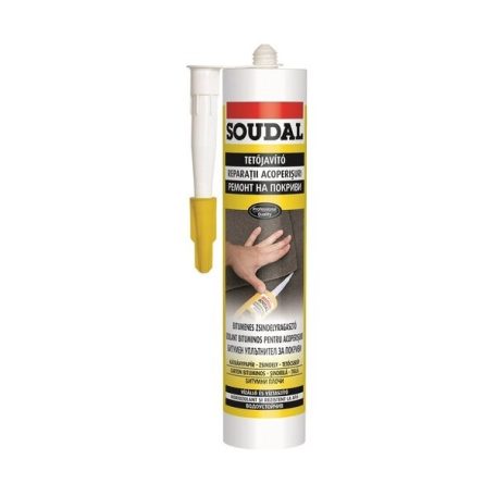 SOUDAL Bitumenes zsindelyragasztó fekete 300 ml